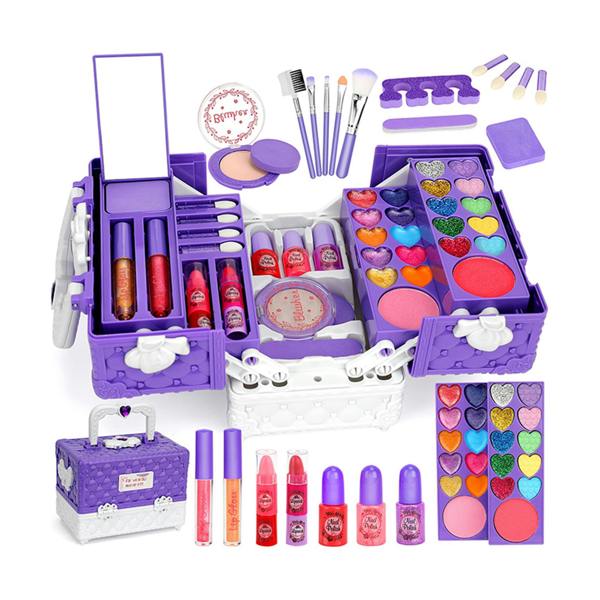45-Piece Makeup Play Set with Washable Makeup Brushes