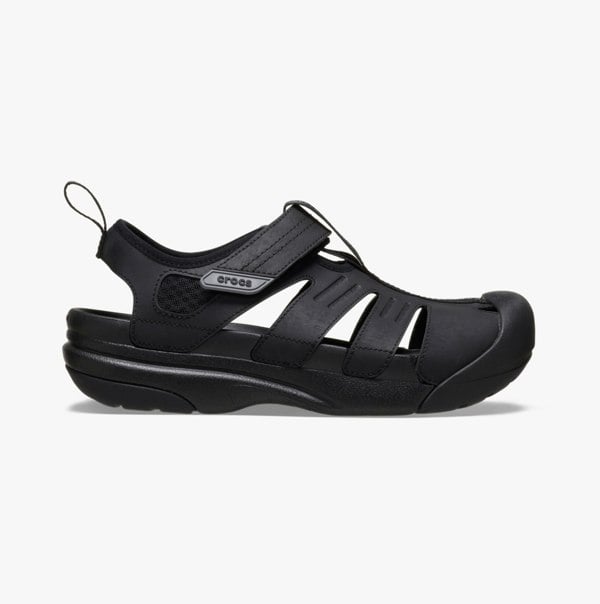 Crocs 209875-001 YUKON FISHERMAN Mens Closed Toe Black
