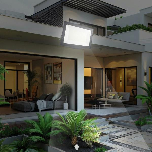 ENER-J 150W LED Floodlights With CCT Switchable & PIR ready (not included), 15000 Lm, IP65, 3 Years Warranty