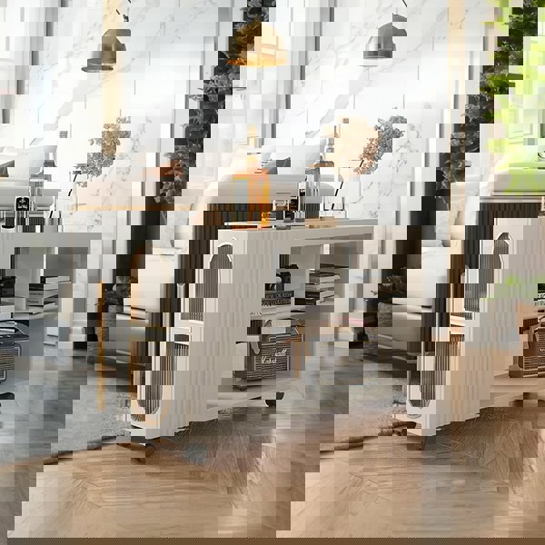 Dulcie Side Table With Wheels, Hallway Storage-Weilai Concept-Weilai Concept