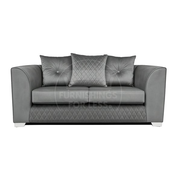 Furnishings For Less Victoria Plush Velvet 2 Seater Sofa