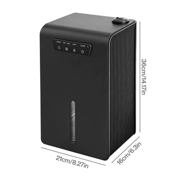 T-mech 3.2L Dehumidifier – Black with LED Light