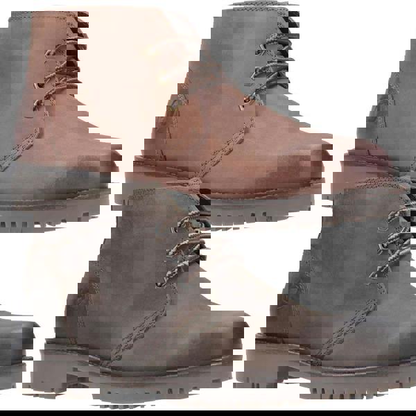 Cotswold Stroud Mens Leather Ankle Smart Country Lace Up Boots, created with durable leather in classic brown and grey colors, featuring lace-up closure, cushioned collar, and rugged soles for outdoor and casual wear.