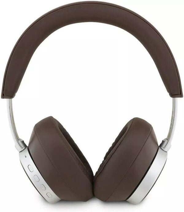 Guess Saffiano Triangle Logo Bluetooth Wireless On Ear Headphones Brown - GUBHC15PGMRTRW