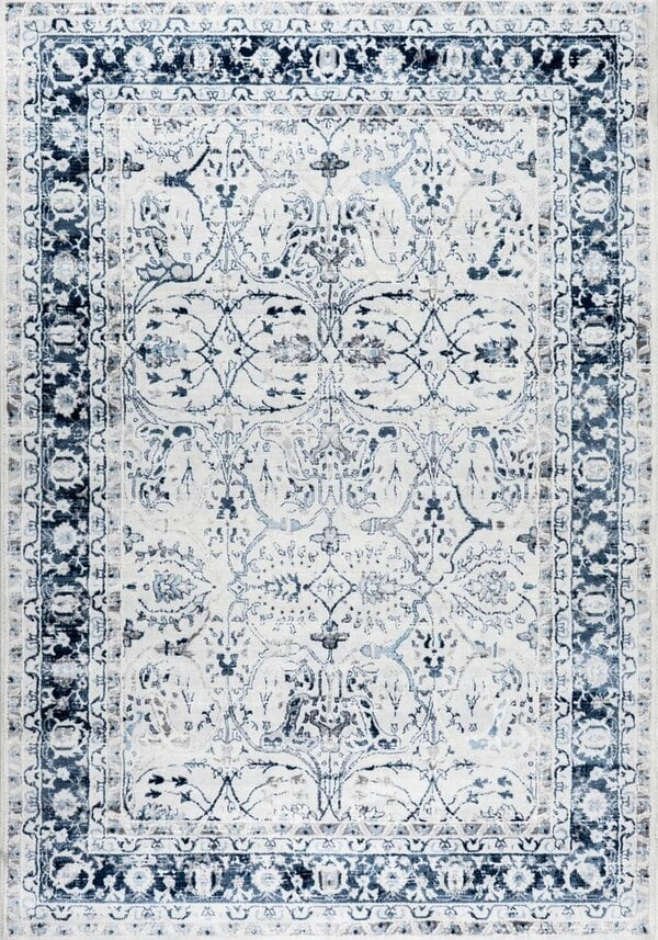 The Rugs Montana Bordered Navy Rug | 4070