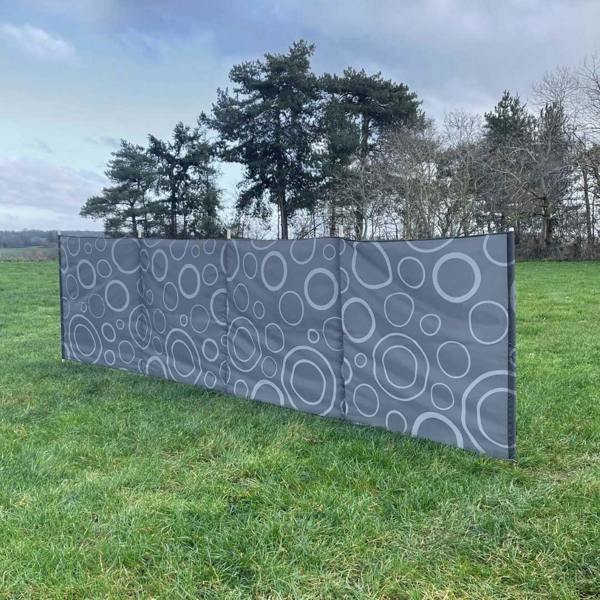 Dark Moon Folding Wooden Windbreak 5 Pole
