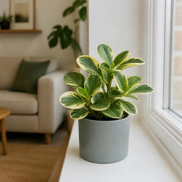 Peperomia Obtusifolia Variegated Radiator Plant 12cm Pot Plants By Post