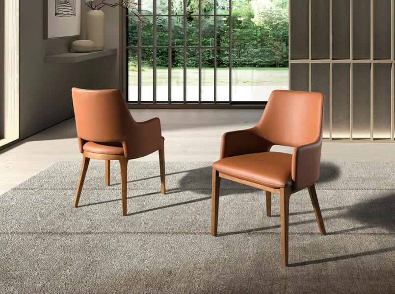 Angel Cerdá Brown Leatherette Chair 4157