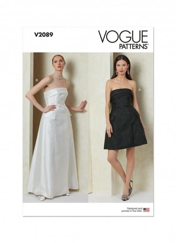 Vogue Sewing Pattern 2089, Dresses for Women, D5 (4-6-8-10-12) - Advanced