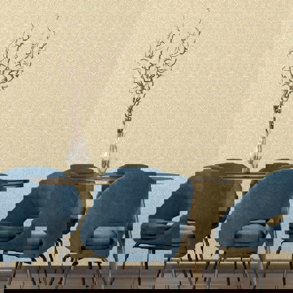 Hoopla Walls Deco Fan - Gold 10m Wallpaper