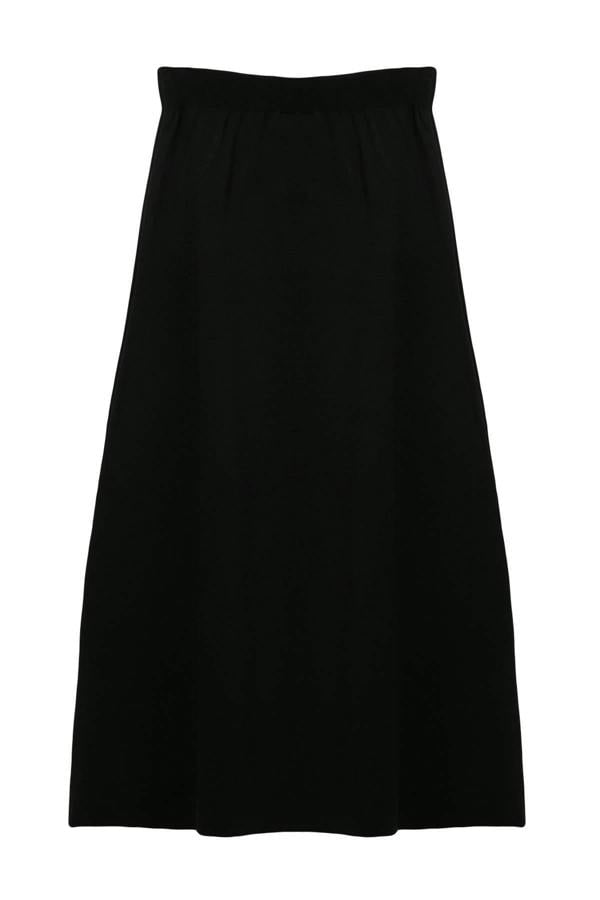 2-Piece Gold Button Detail V Neck Knitted Cardigan and Skirt Co-ord