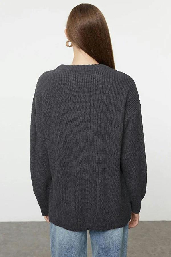 WOVCOR Ribbed Soft Textured Knit Sweater