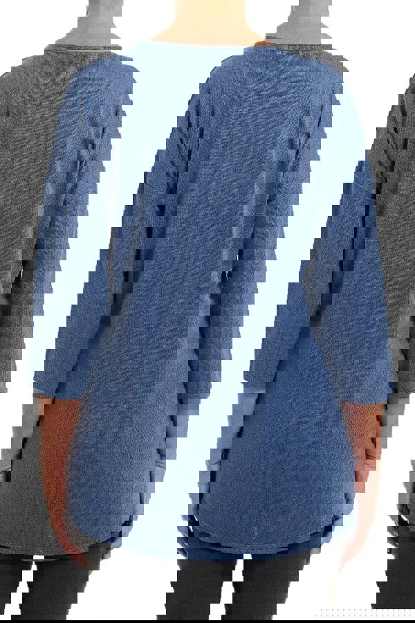 PennyPlain Cross Over Hem Tunic - Sky