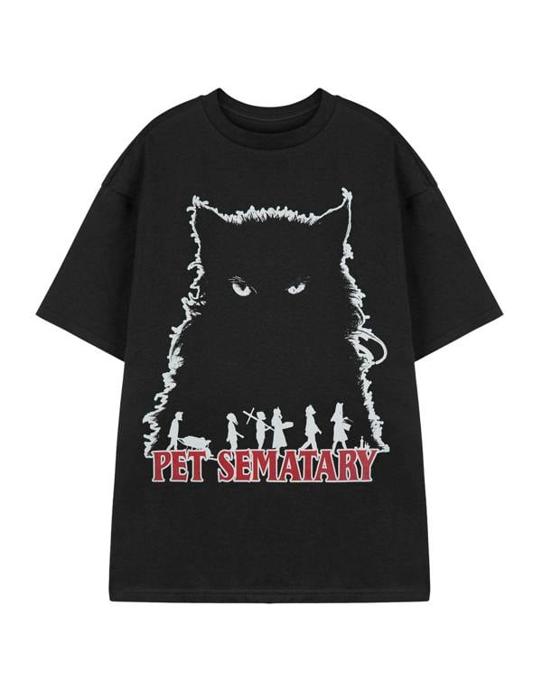 Pet Sematary Unisex Black Cat Short Sleeved T-Shirt