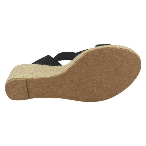 Savannah Ladies Savannah Elastic Ankle Strap Wedges