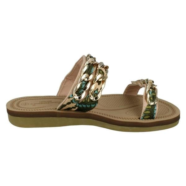 Savannah Ladies Savannah Flat Double Braided Strap Sandals