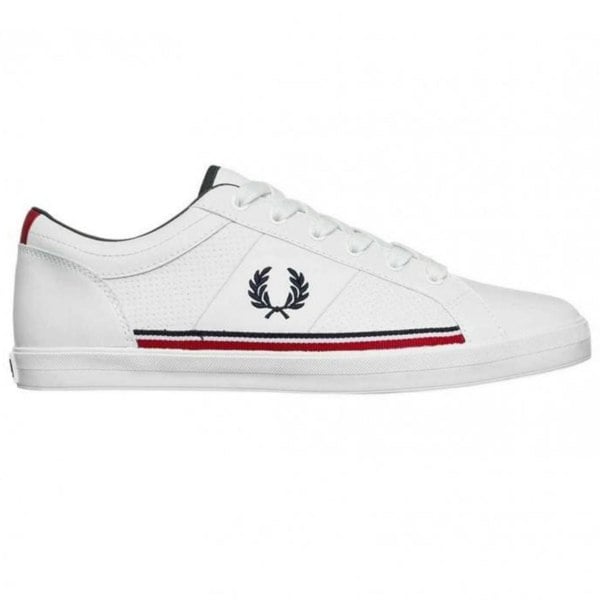 Fred Perry Baseline Perf Leather Trainers - White