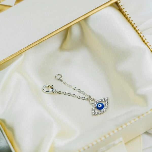 The Colourful Aura Dainty Evil Eye Zircon Watch Strap Dangle Wrist Watch Turkish Charm