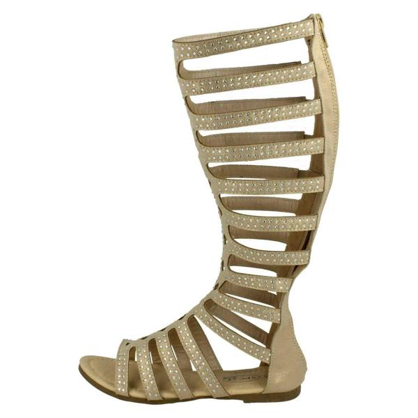 Spot On Girls Spot On Knee High Gladiator Sandals