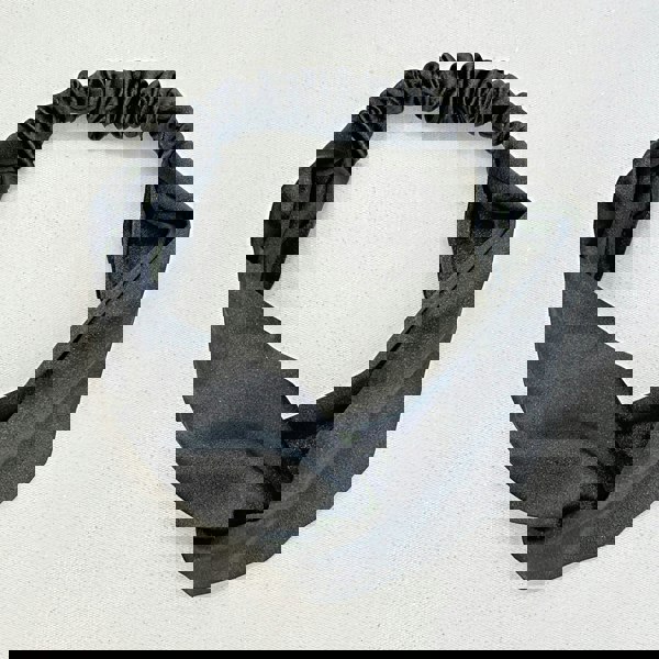 Twist Headband in Satin with Stretch Black