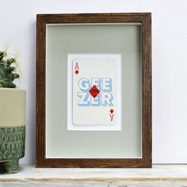 Hands & Hearts Diamond geezer playing card print