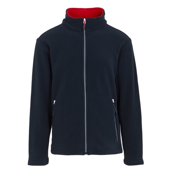 Regatta Mens Ascender 250 Full Zip Fleece Jacket - Navy / Classic Red