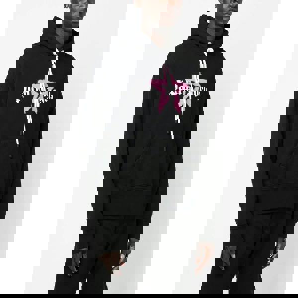 Palm Angels Star Sprayed Print Pink Hoodie   in  Pink