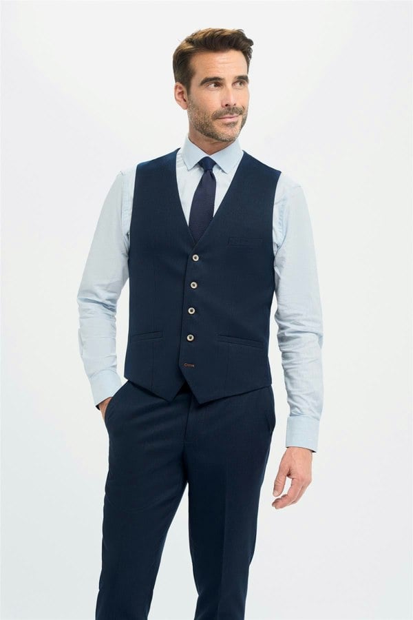 House of Cavani Tropez Navy Waistcoat