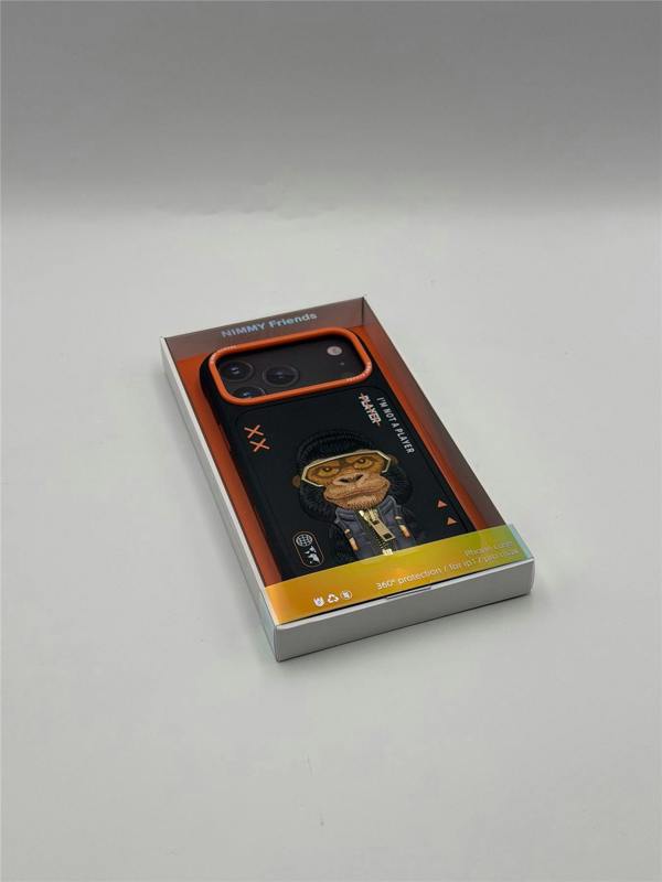 Nimmy Friends Nimmy Cool & Cute 2.0 Gorilla Case with MagSafe for iPhone 17 Pro Max 6.9" Black Orange - N-KMLL-IP17-PRO-MAX-016