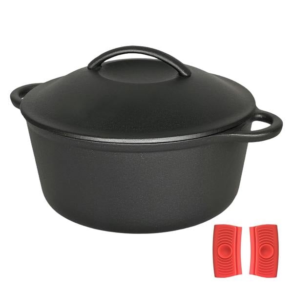 Toque 6.6L Cast Iron Dutch Oven Heavy Duty Casserole Dish Pot Stockpot With Lid