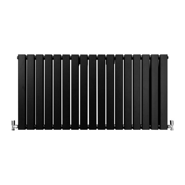 Designer Flat Panel Radiator - Matt Black (600mm x 1190mm)