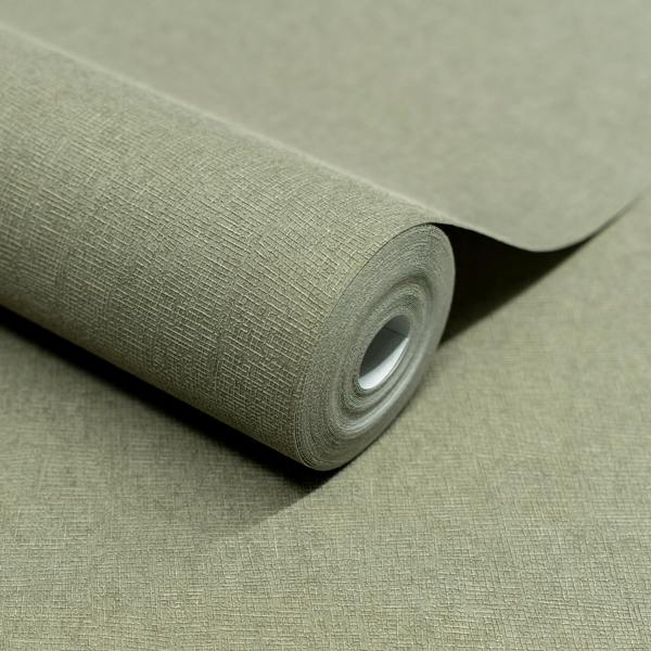 Grandeco Boutique Atogo Semi Plain Woven Effect Luxury Weight Embossed Wallpaper, Sage Green