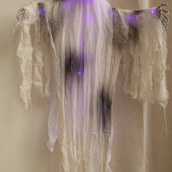 Samuel Alexander 1.47m Light Up Hanging Halloween Mummy with Purple LEDs