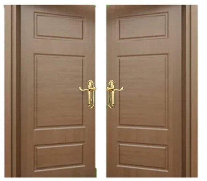 EDH Door Hardware Brass Door Handles - Askworth Internal Door Handles with Bathroom Sash Lock