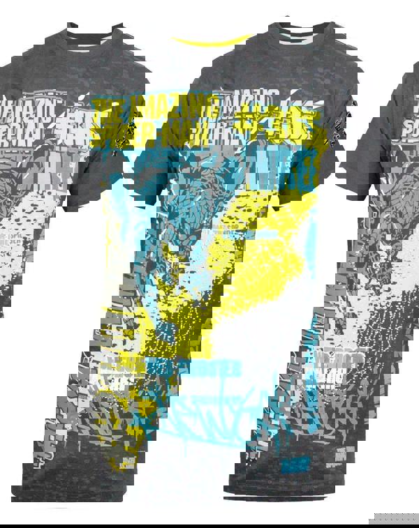 Marvel Mens Grey Spider-Man Short Sleeved T-Shirt