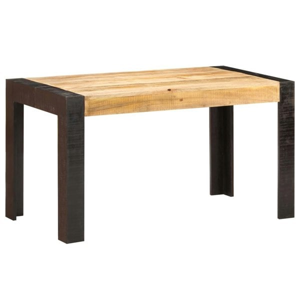 Berkfield Dining Table 140x70x76 cm Solid Rough Mango Wood