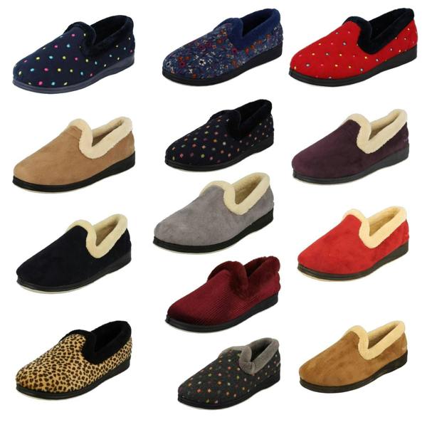 Padders Ladies Padders Wide Fit Slippers Repose