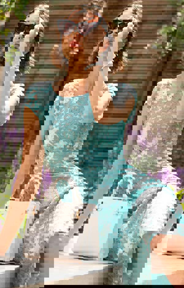 Alie Street London Charlotte Lace Dress - Antique Aqua