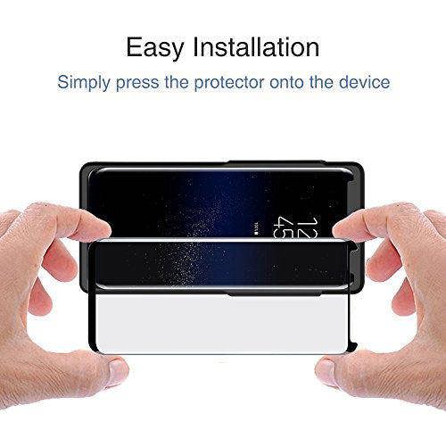 Samsung Galaxy S8 Plus Protector, Tempered Glass Protective Films Invisible Transparent Clear Protection Display Shield - (Pack of 2)
