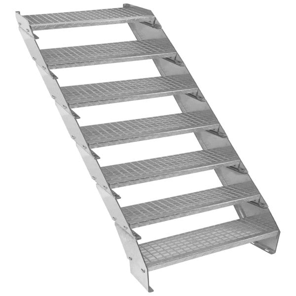 Monstershop Adjustable 7 Section Galvanised Staircase - 900mm Wide