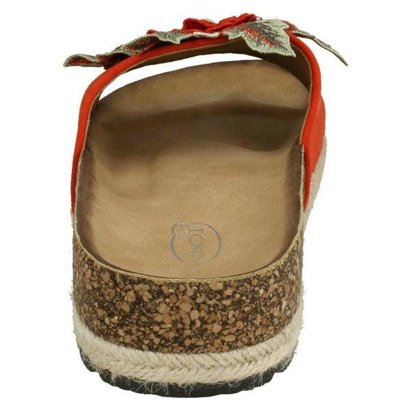 Spot On Ladies Spot On Flower Trim Mules