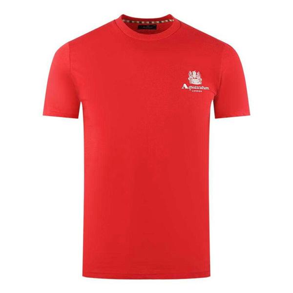 Aquascutum Mens London Aldis Logo T-Shirt - Red - 