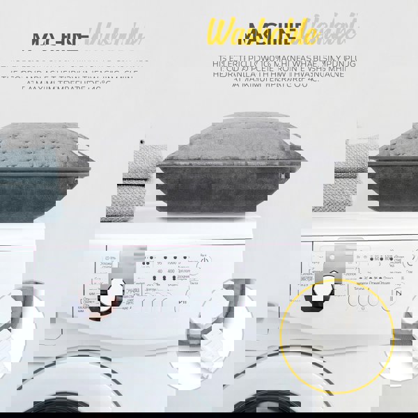 MONHOUSE Heated Pillow Grey Cushion - 3 Heat Settings - Detachable Controller - 45x45cm