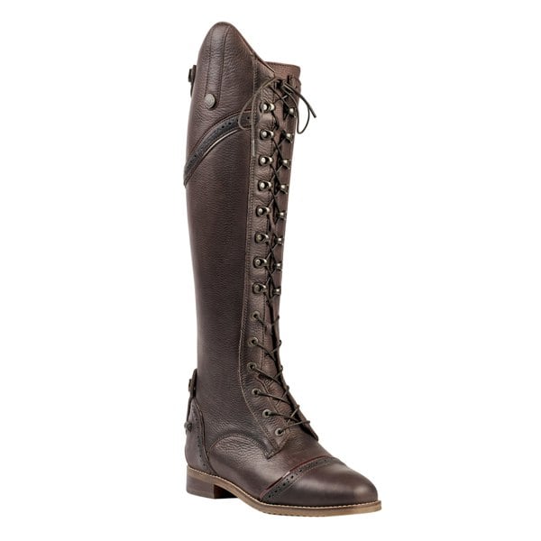 Moretta Women's Maddalena Leather Long Riding Boots - Brown