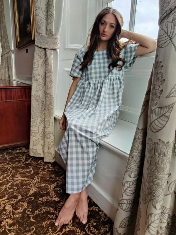 Antonia York The Martina Dress | Short Sleeve Cotton Gingham Summer Dress