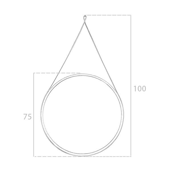 Angel Cerdá Round Walnut Wall Mirror 3038