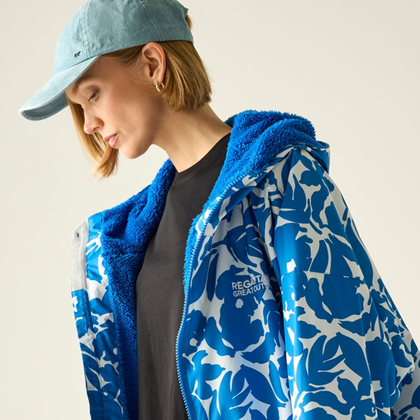 Regatta Unisex Adult Fleur Bloom Changing Robe - Blue