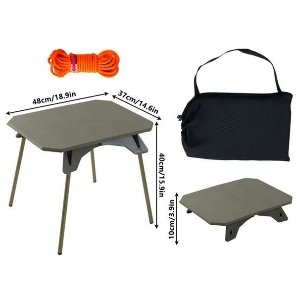 Havendro Green Portable Folding Camping Table Detachable Legs BBQ Picnic Table with Storage Bag