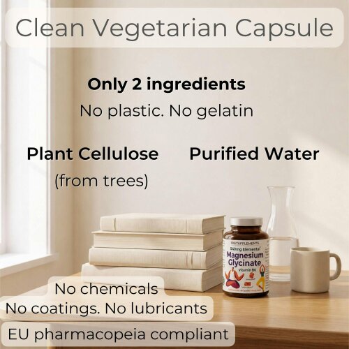 Dietapplements Magnesium Glycinate & Vitamin B6 for the Nervous System & Fatigue