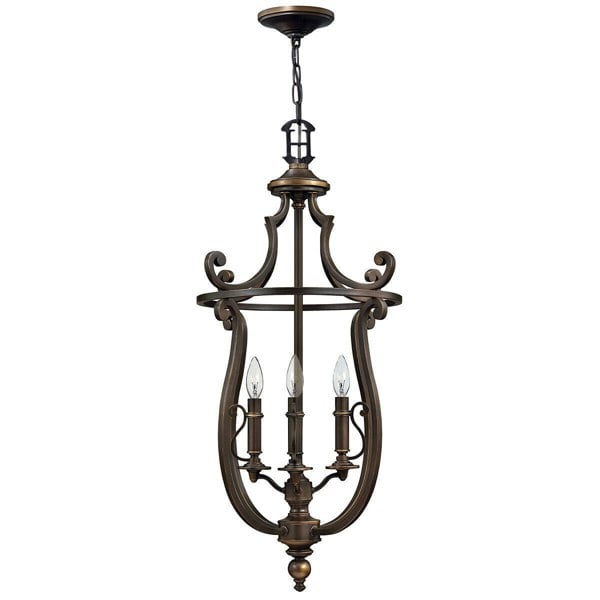 4 Bulb Chandelier Hanging Pendant LIght Olde Bronze LED E14 60W Bulb Loops